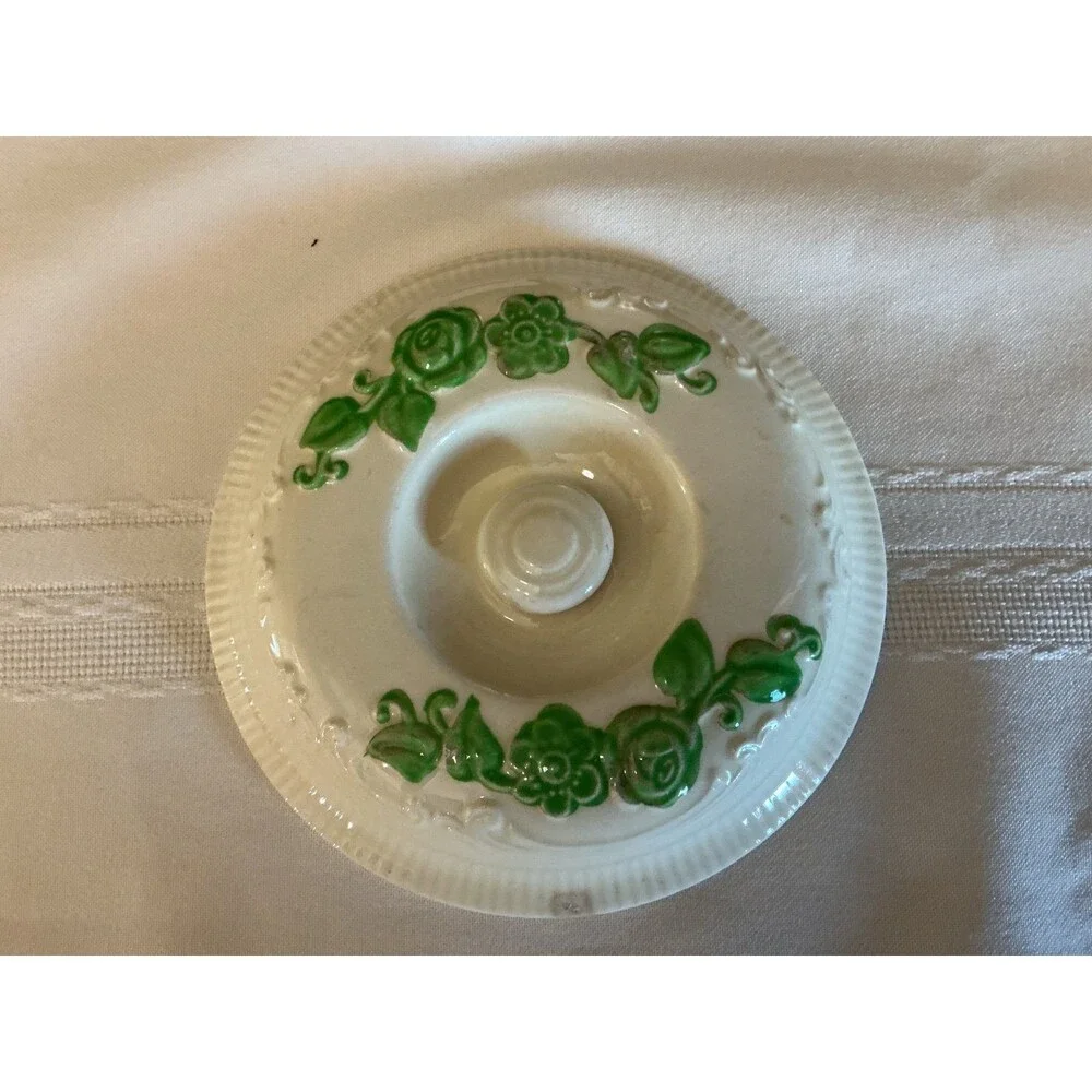 Homer Laughlin 1 quart oven serve covered casserole dish green ivy